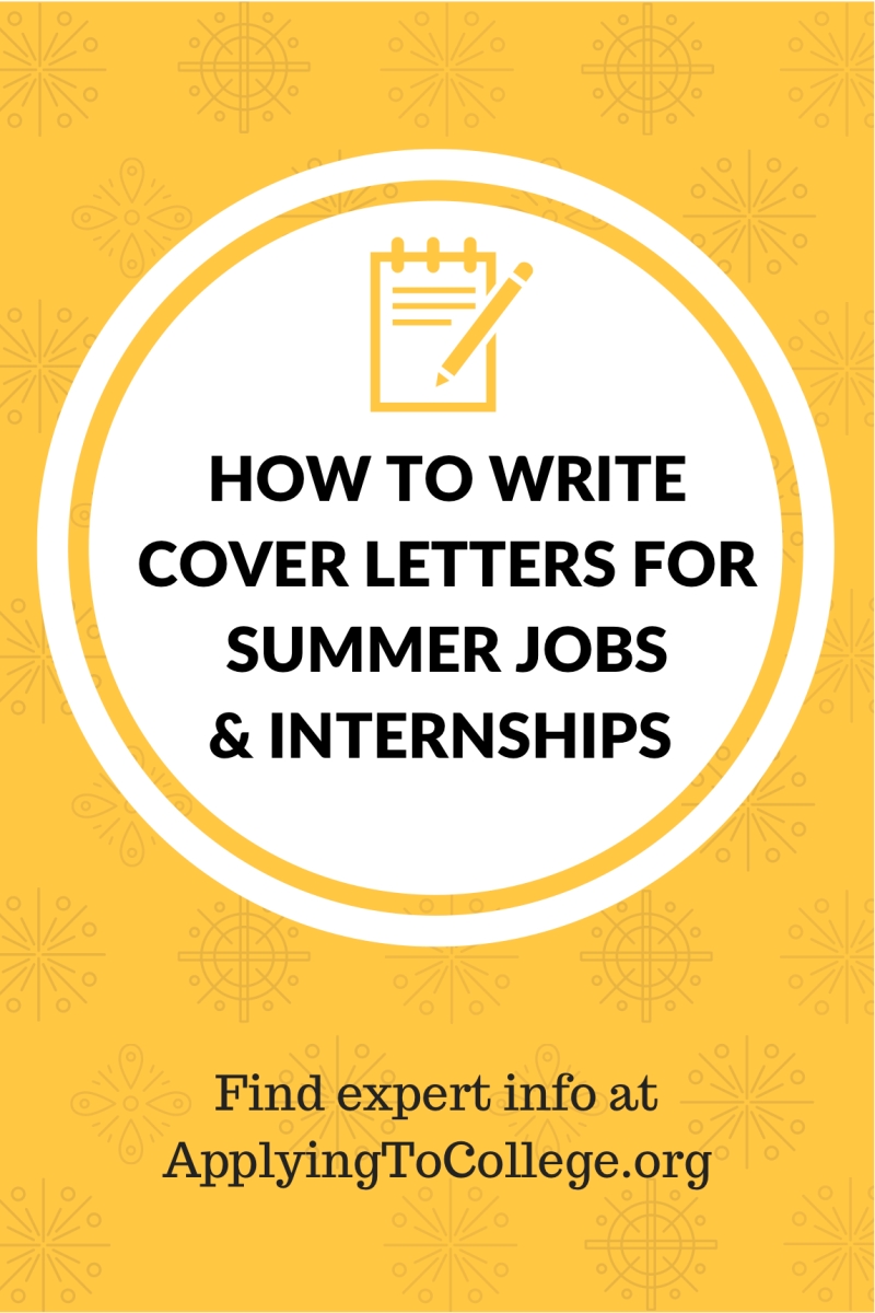 How to write cover letters for summer jobs and internships