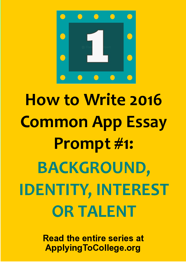 Common app essay prompt 1 sample